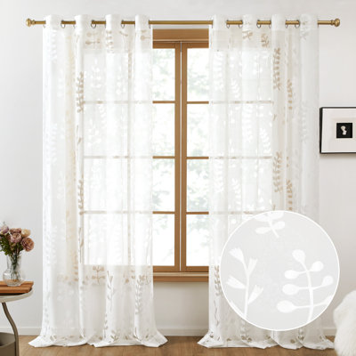 Paire de rideaux transparents en polyester Ozrenka