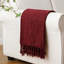 Jeté en velours Chenille, jeté décoratif à franges pour lit 50 po x 60 po-99483640
