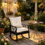 Chaise berçante de patio de style classique, chaise berçante de jardin, chaise berçante d'extérieur en rotin