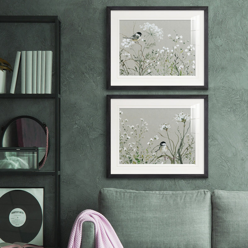 Reproduction de photo sur toile, Papier avec cadre argenté, Blanc mat