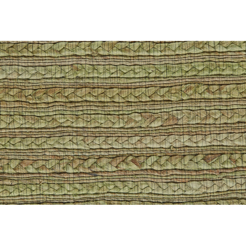 Tapis rayé tissé à la main Cedarburg, Rectangle 8 pi x 10 pi