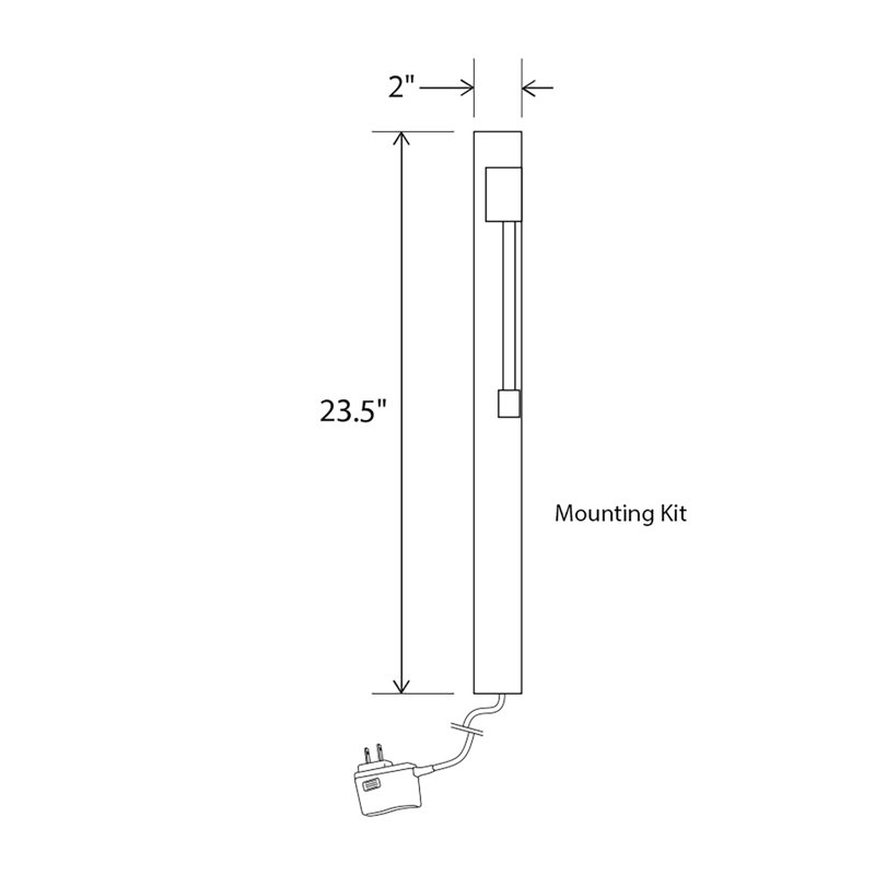Libri Plug in Left Orientation Wall Mount, Walnut