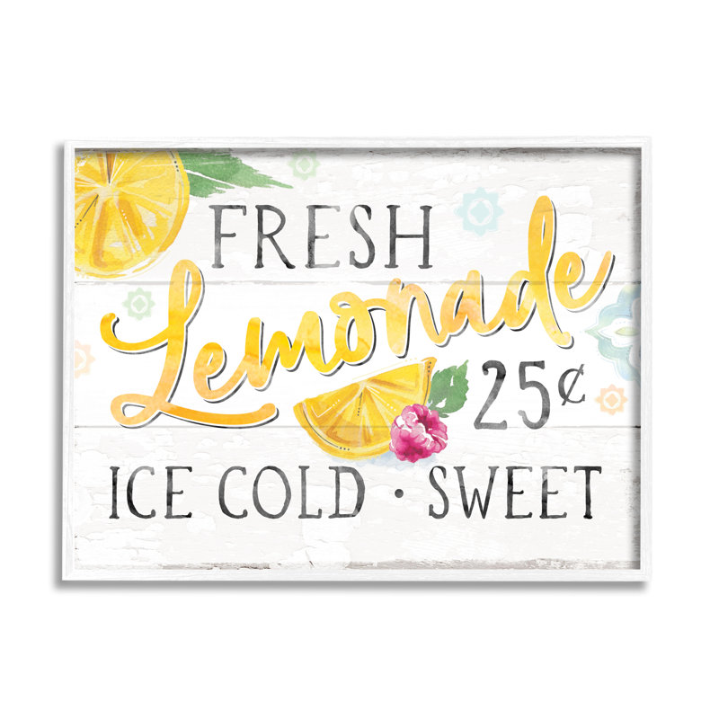 Panneau de citron frais et rustique, L 20 po x H 20 po, Giclée encadrée blanc bord de mer
