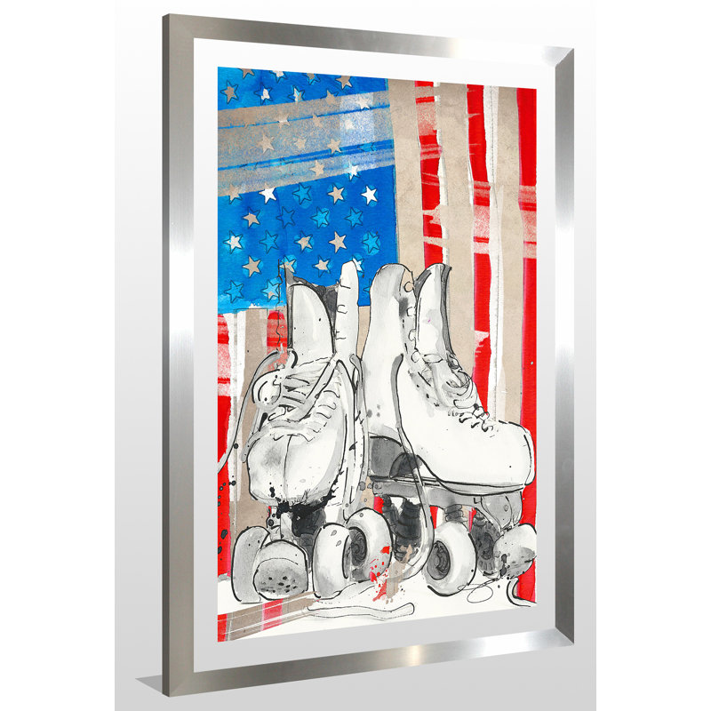 «All American», impression sur toile, H 39,5 po x l 27,5 po x P 0,75 po, Acrylique avec cadre argent