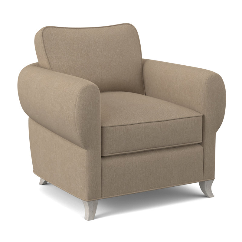 Cocoon Sunbrella® Boucle Armchair, Edworth Ocean Viscose, Bisque
