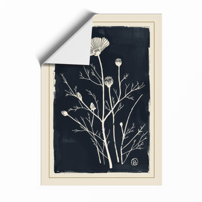 Study In White Botanical - Print