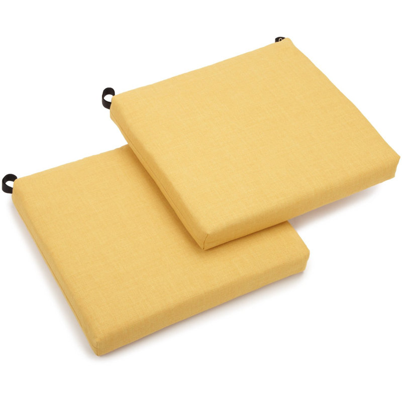 Coussin de chaise de salle à manger d'intérieur, Citron, Microsuède