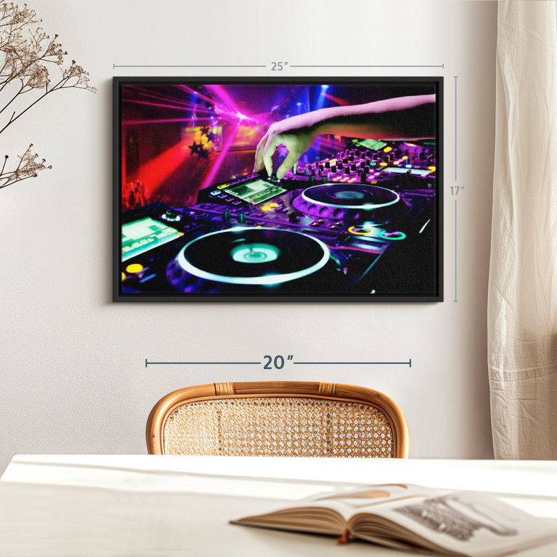 DJ Equipment Canvas Print, 17" H x 25" W