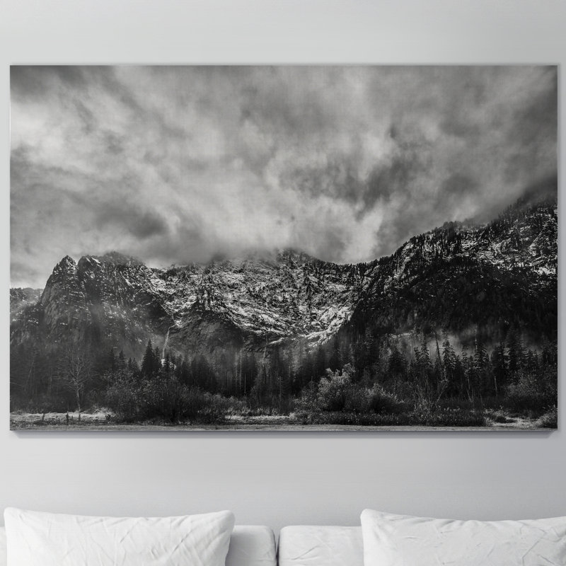 « mountain view », peinture sur toile tendue, H 18 po x l 12 po x P 1 po