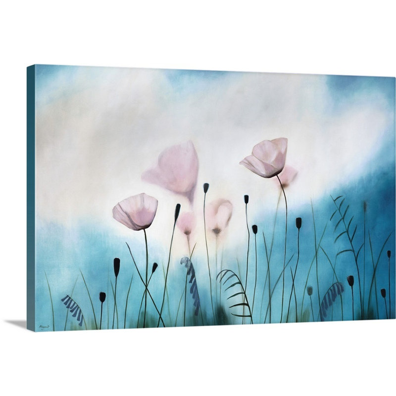 « gossamer prières », peinture sur toile, H 32 po x l 48 po x p 1,25 po, Toile tendue