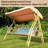 3 Person Patio Outdoor Swing With Adjustable Canopy-1271047418