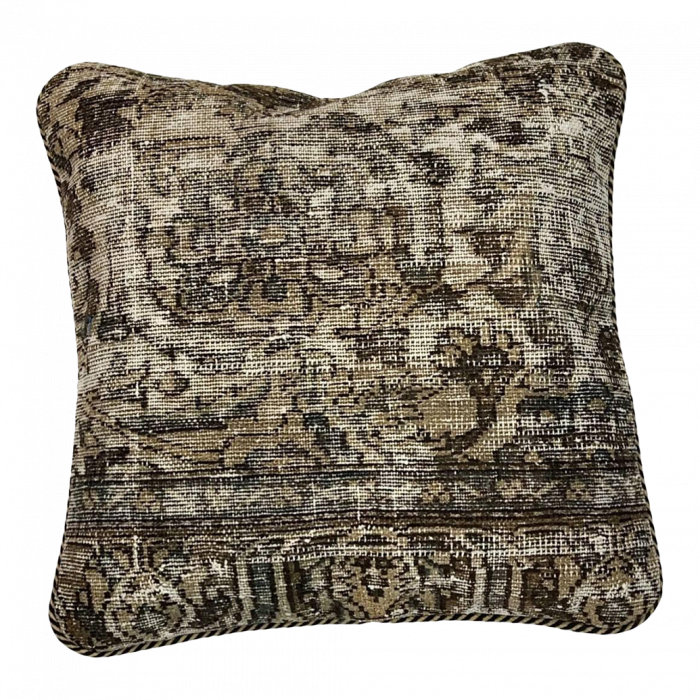 Coussin décoratif en laine, Beige géométrique