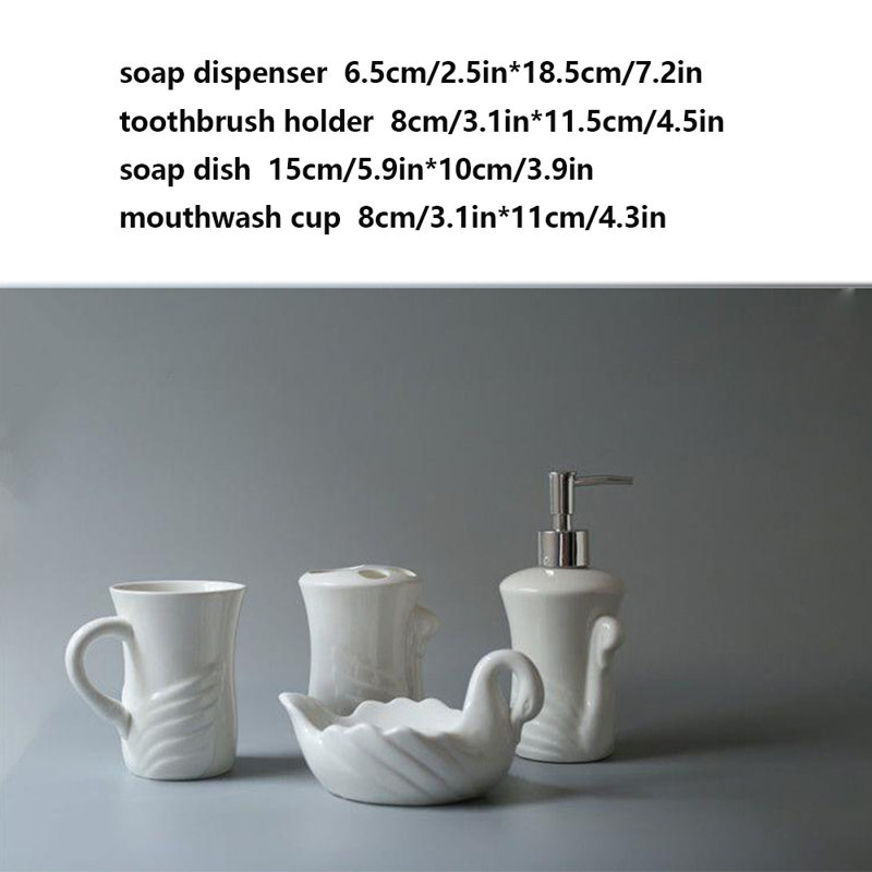 Ensemble complet d'accessoires de salle de bain 4 pièces