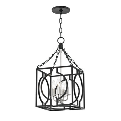 Luminaire suspendu carré à 4 lumières Octavio