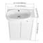 Meuble-lavabo autoportant de 23 pouces avec lavabo en céramique et portes à fermeture en douceur, écologique et résistant à l'eau-638383711