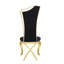 Chaise d'appoint en velours noir Hudayfi