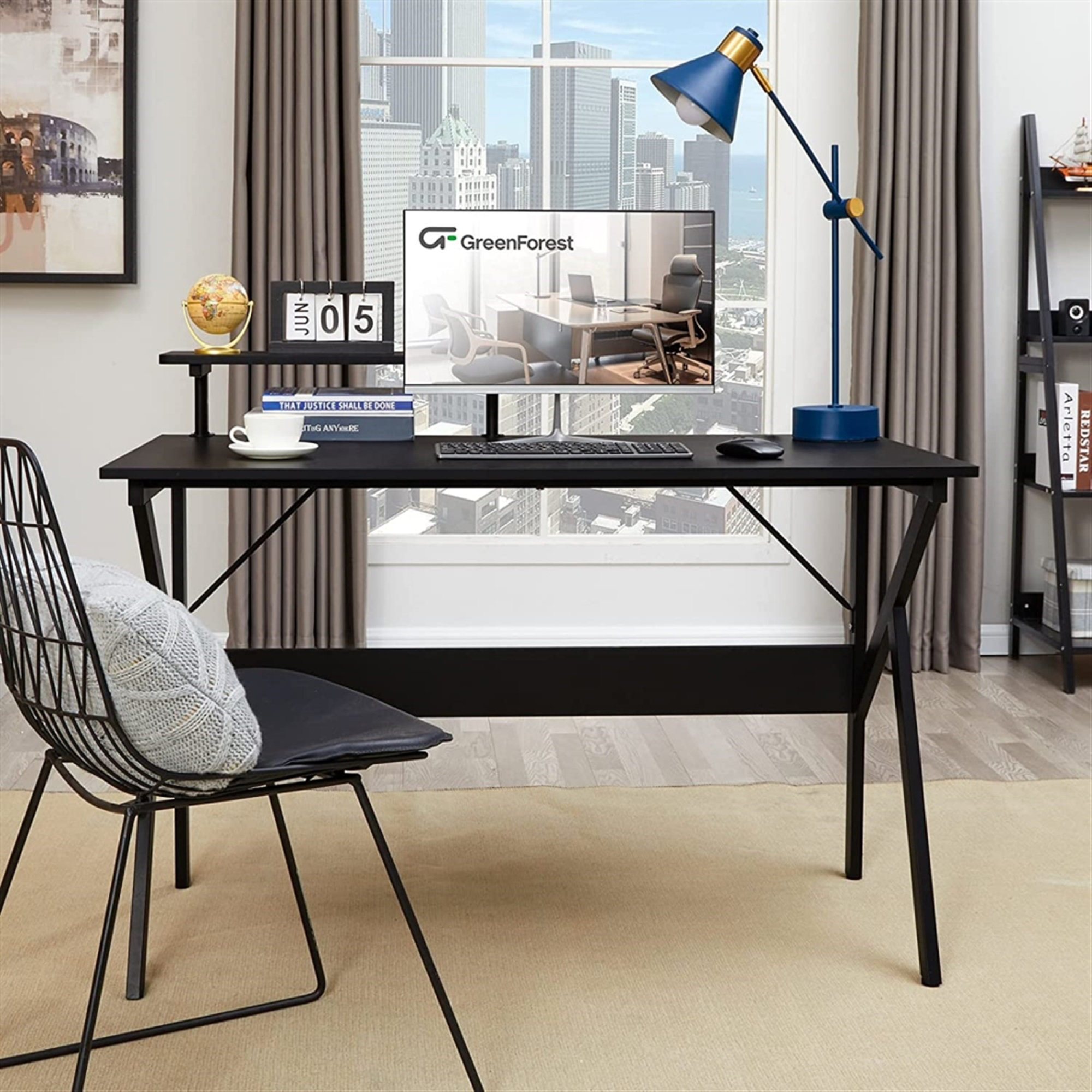 17 Stories Modern Space Saving Home Office Laptop Desk Table With ...