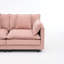 Canapé 3 places moderne avec rangement pour repose-pieds rose moderne