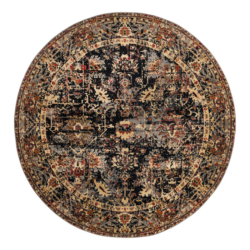 Alameda Abstract Indoor Rug, Round 7'10"