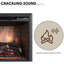 FLAMME Wembury Electric Fireplace, Crackling Sound Effects 2kW Heater, Remote, Suitable for Media Wall or Mantel Surround-289769761