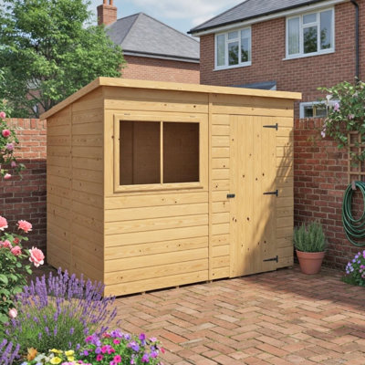 Perugia 8 Ft. W x 6 Ft. D Shiplap Pent Shed