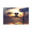 Elephant And Dog Are Sitting On A Tree by Mike Kiev - Print on Canvas-1693570668-1693570662