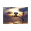 Elephant and Dog Are Sitting on a Tree 1 Piece Wall Art on Canvas-1693570662-1693570668