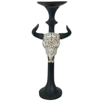 14.76'' H Iron Tabletop Candlestick
