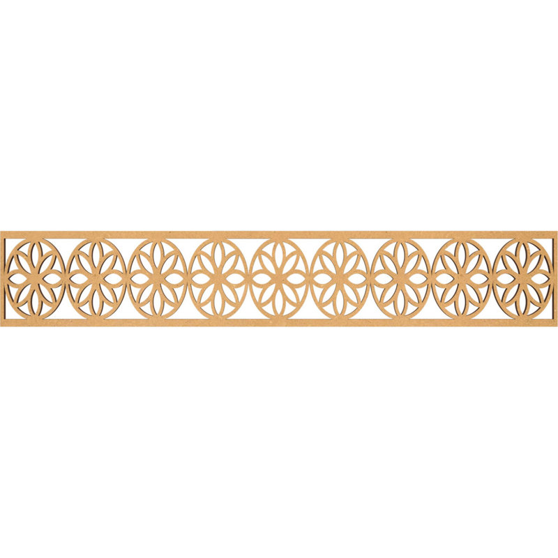 Moulure Blume, H 8 po x l 46,625 po x P 0,375 po, Bois aggloméré brut