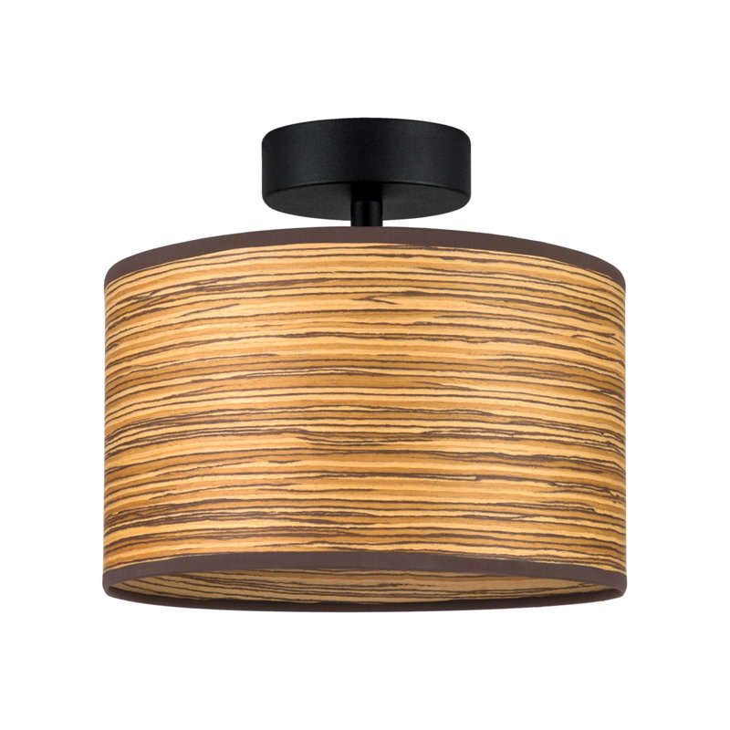 Trece Solid Wood Flush Mount, 20cm H x 45cm W x 45cm D, Zebrano