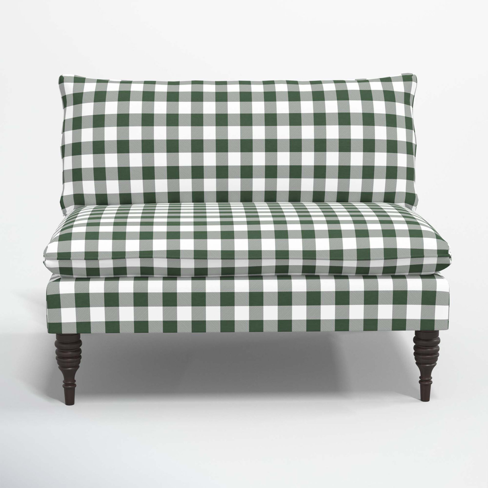 Cecelia 47" Loveseat, Classic Gingham Evergreen