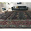 Tapis noir et rouge de haute qualité noué à la main