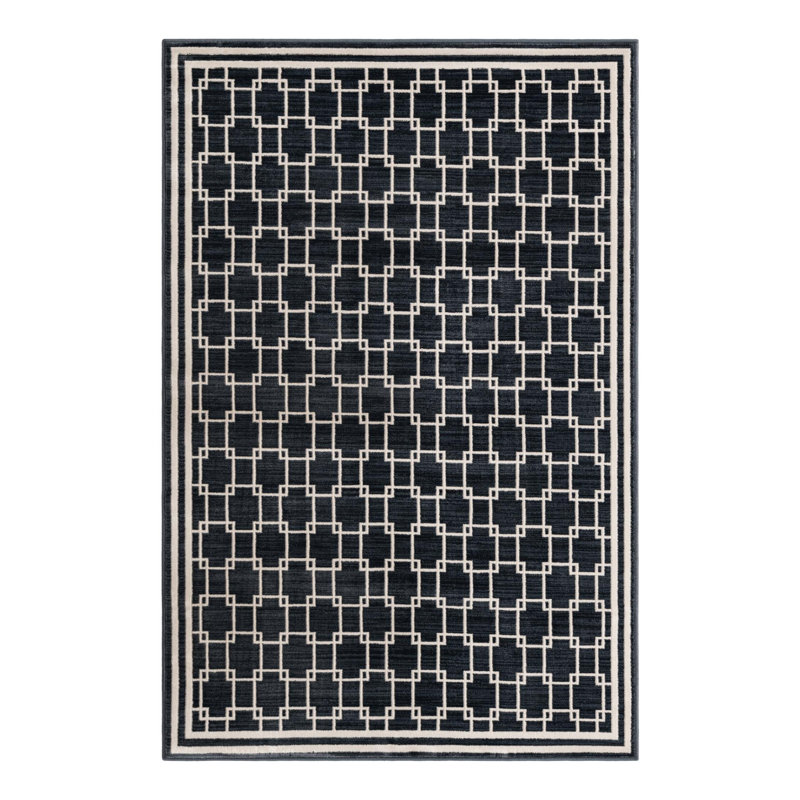 Jill Zarin Metropolitan Uptown Rug Navy Blue, Rectangle 4'1" x 6'1"