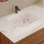 Meuble-lavabo flottant avec comptoir en faux marbre et lavabo encastré en céramique, meuble-lavabo mural pour petites salles de bain et appartements-1304079402