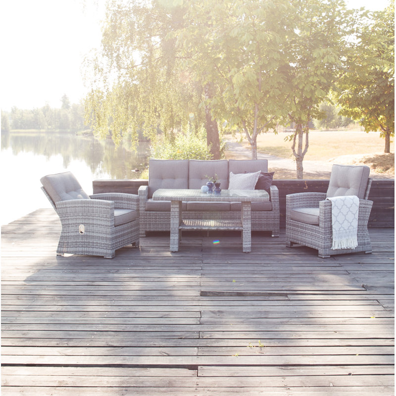 Mabton 5 Seater Rattan Sofa Set