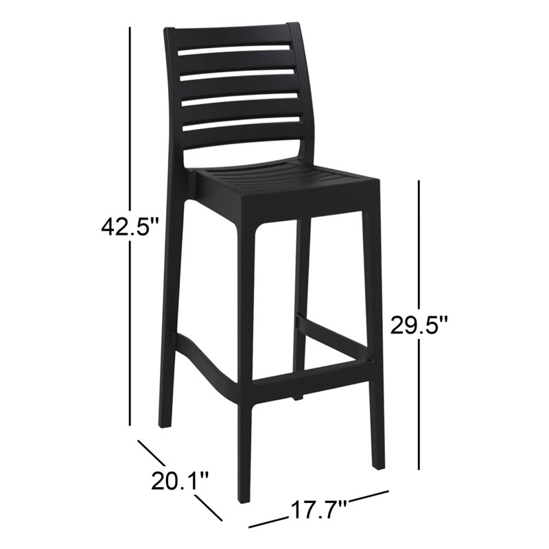Outdoor 29.5'' Bar Stool, Black