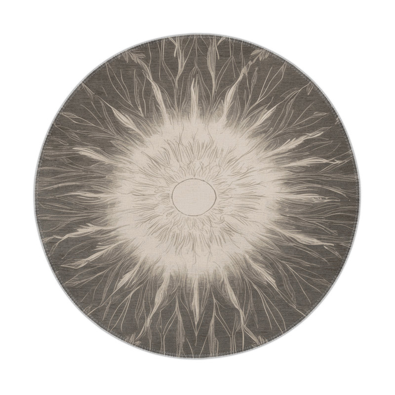 Tapis intérieur et extérieur gris Nature, Rectangulaire 3 pi x 5 pi