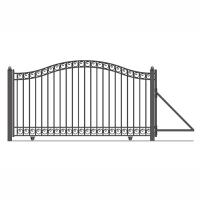 Barrière en métal Dublin coulissante en acier 6 pi (1,83 m)