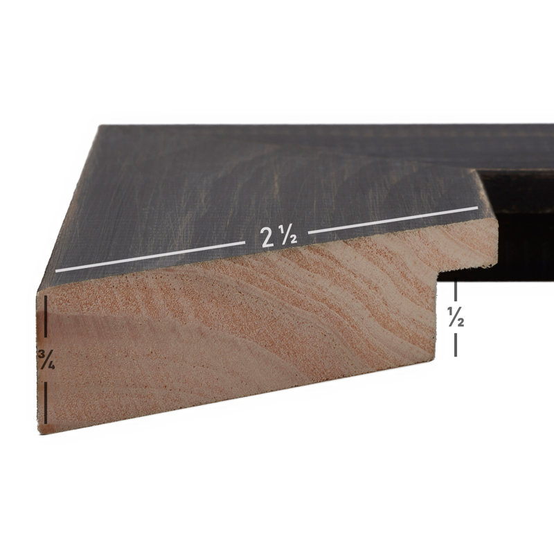 Ensemble de cadres photo en bois Lacona, Noir anthracite, 14 po x 20 po emmêlé à 11 po x 17 po