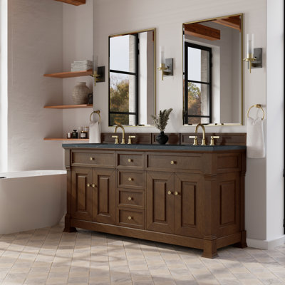 Meuble-lavabo double 72 po avec dessus Brookfield