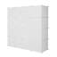 Rangement et organisation pour la maison, combinant 45 x 140 x 140 cm et chambre à coucher, avec cadre en métal et blanc.