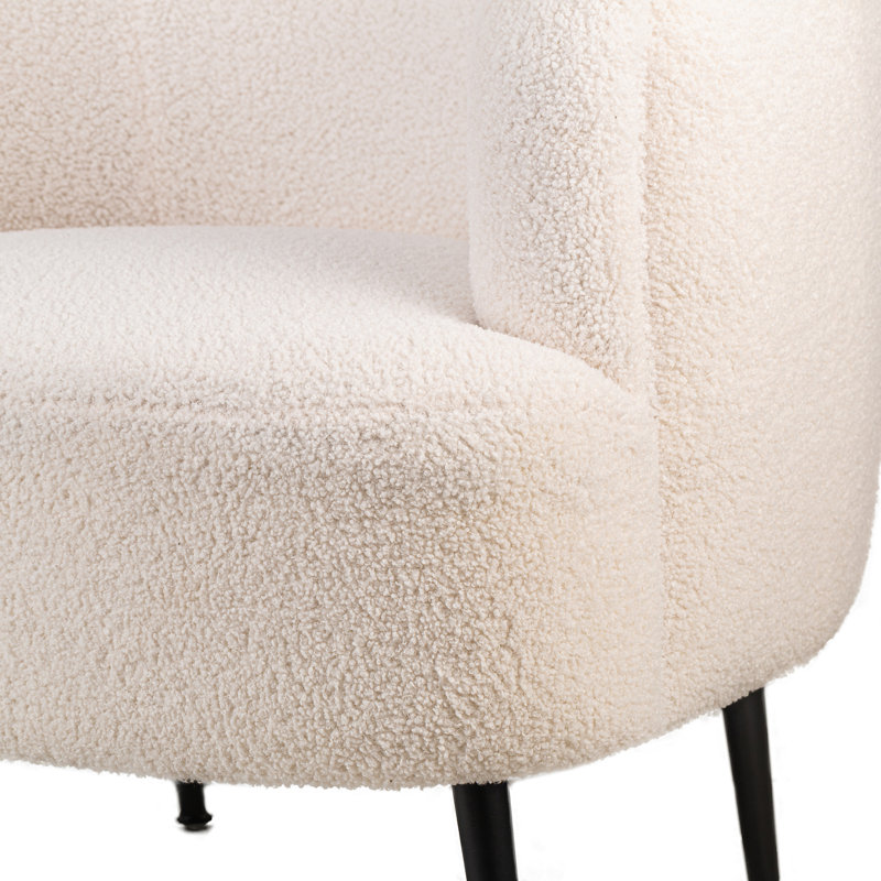 Chaise longue en métal Kestner, Tissu blanc