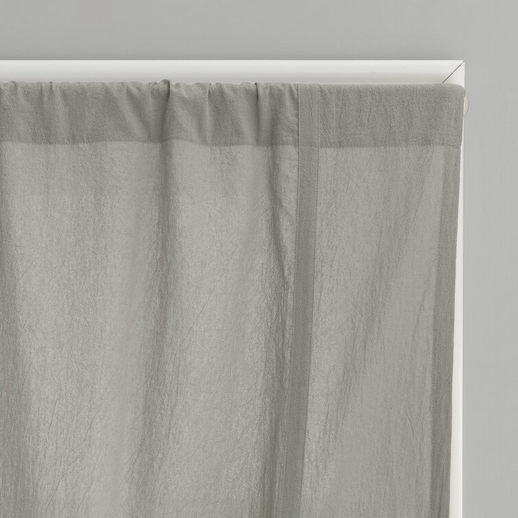 Archaeo Sarro Washed Cotton Semi-Sheer Tab Top Curtain Panel