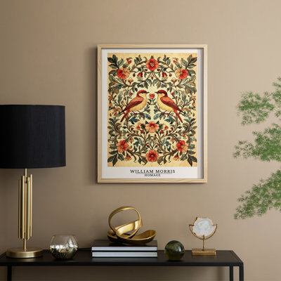 WM MORRIS Series CCCXXVI Framed Print - Solid Wood