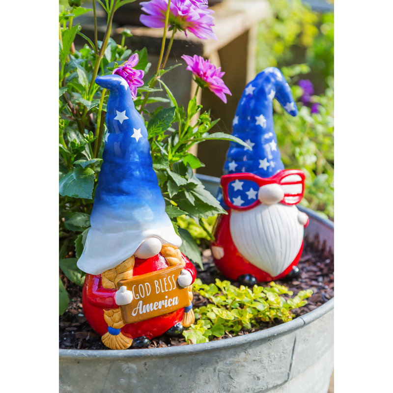 Gnome en céramique, statue de jardin Americana