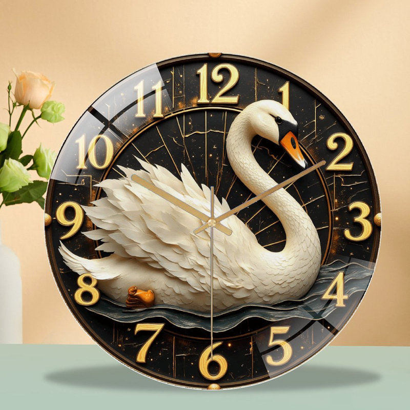 Horloge murale élégante 12 po Swan