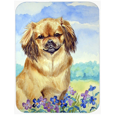 Caroline's Treasures Tibetan Spaniel Glass Cutting Board
