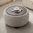 Upholstered Round Storage Ottoman with Wooden Tray-265519396