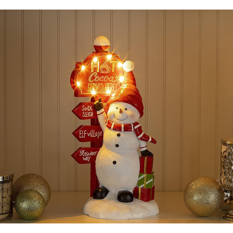VP Home Christmas Cottage Snowman Decor Figurines, LED Light Up Snowman  Decorations, One Size - Foods Co.