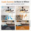 Ventilateur de lustre moderne à DEL avec télécommande 42 po-130156606